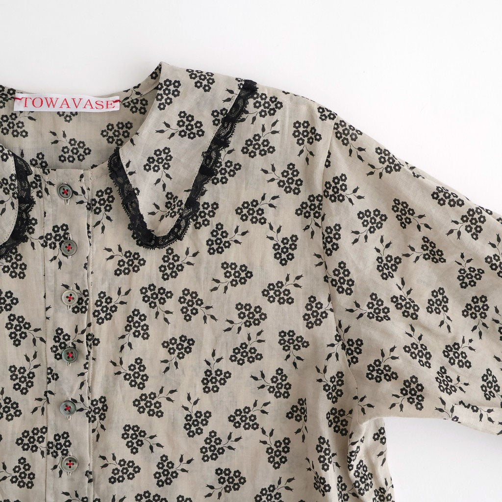 French Komon Dress #beige [31-0039S]