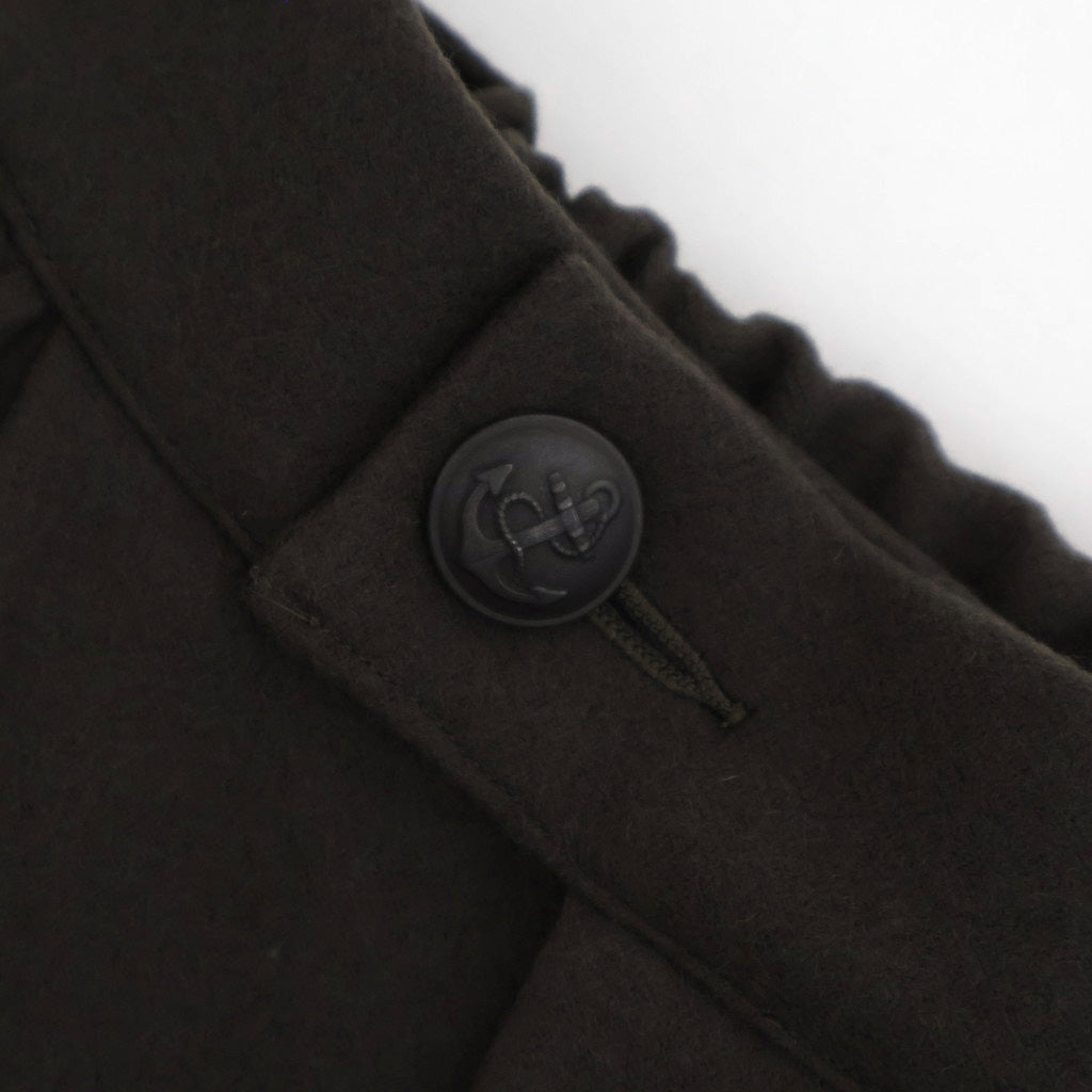 夜色：Tucked pants #A olive brown [13251-18113]