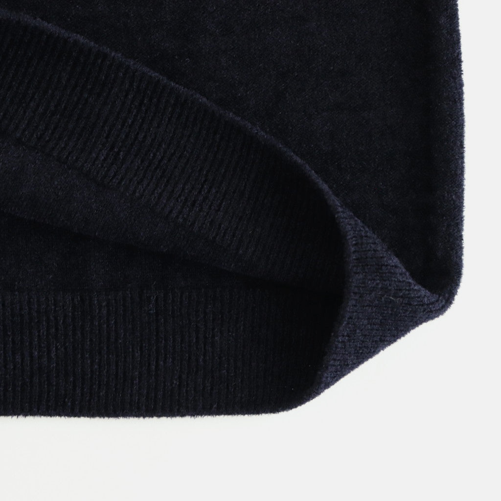 ex.superfine lambs wool & rayon mole skirt #navy [WVFL-UW110]