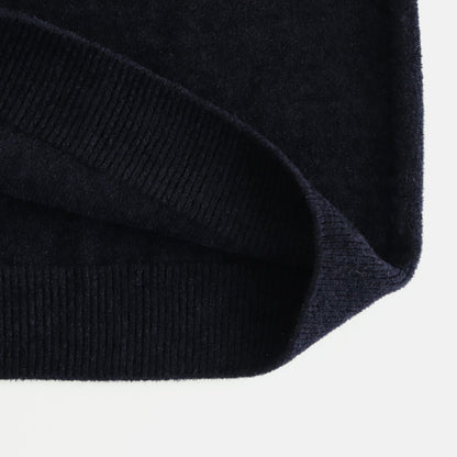 ex.superfine lambs wool & rayon mole skirt #navy [WVFL-UW110]