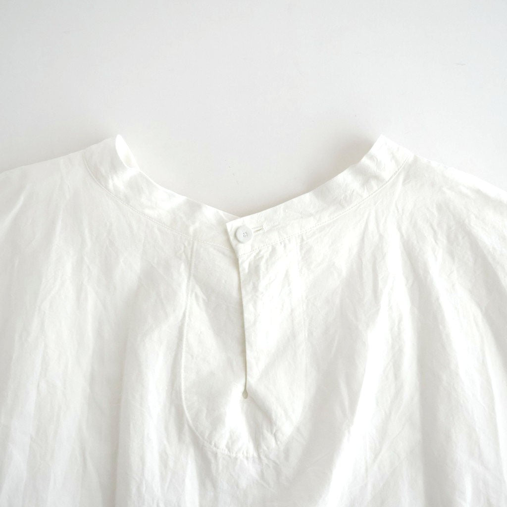 乾いた庭：ヘムレースオーバーシャツ #white [13261-05207]