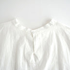 乾いた庭：ヘムレースオーバーシャツ #white [13261-05207]