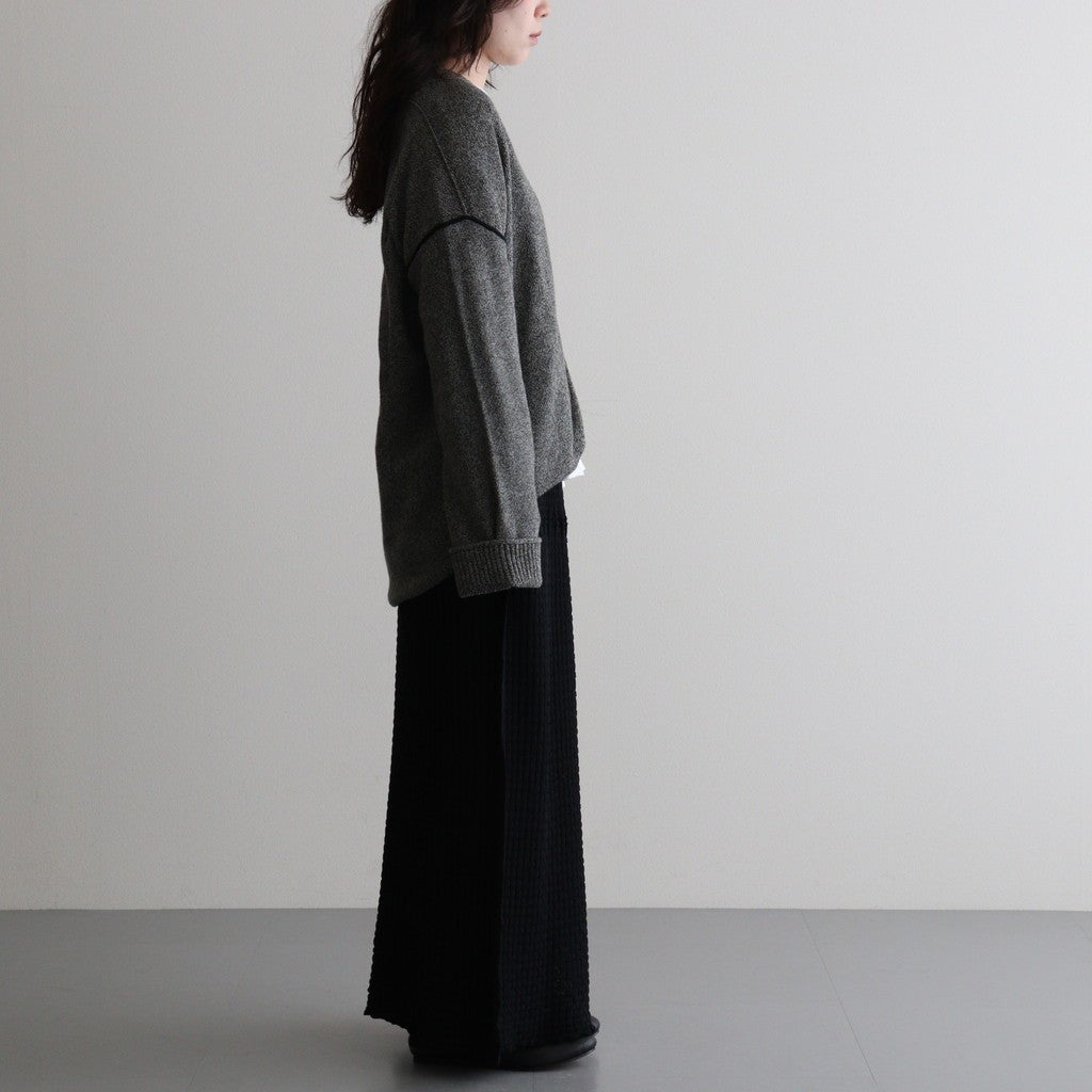 Cotton-Wool Cardigan #Black Mix [oni058]