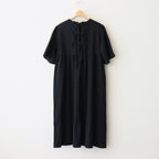 cotton linen powder dress #black [1559-007]