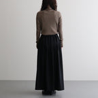 記憶の庭 Tucked skirt #Black [26F-SK042-RP]