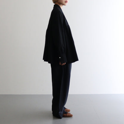 私の夜 Funnel neck blouse #black [TLF-125-sh007-cla]