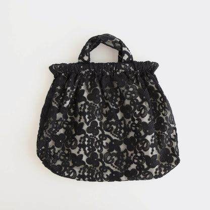 CROWN MOTIF LACE BAG #Black [no.7532]