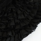 G.D COTTON SILK FRILL COLLAR #Black [no.7369]
