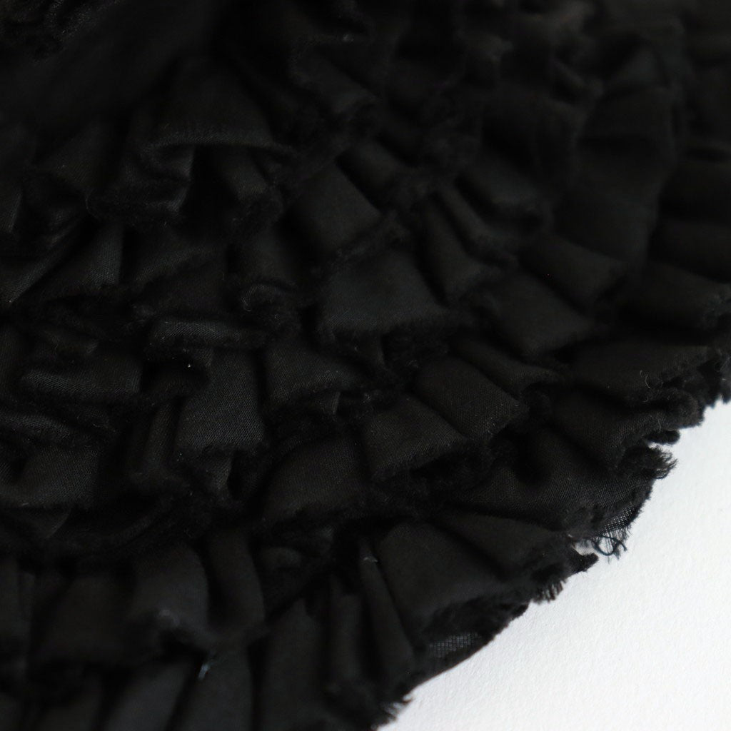 G.D COTTON SILK FRILL COLLAR #Black [no.7369]