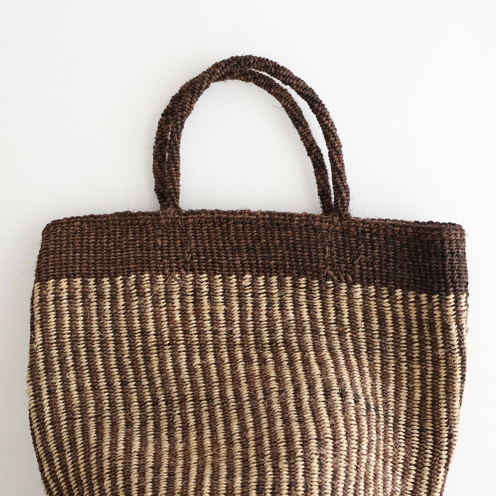 STRIPE SISAL BAG #8981 BROWN/NATURAL [ANSL2501]