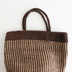 STRIPE SISAL BAG #8981 BROWN/NATURAL [ANSL2501]