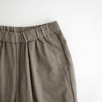 WOOL SERGE 2TUCK TAPERED EASY PANTS #8300 BEIGE [GNMDS2501WS]