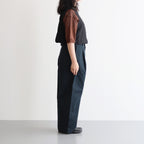 GARMENT DYE LAWN SHIRRING VEST #Black [no.7521]