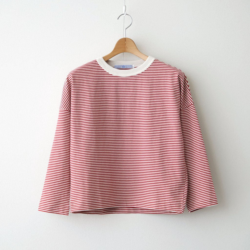 BORDER DROP SHOULDER SHIRT #Red × Off White [no.8362]