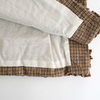 C/W FRILL DECORATION BUTTON BIB #Check [no.7698]
