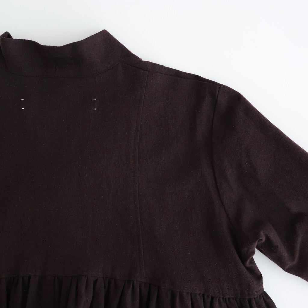 冬の肖像 Funnel neck over blouse #bordeaux [TLF-126-sh007-cst]