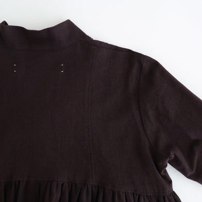 冬の肖像 Funnel neck over blouse #bordeaux [TLF-126-sh007-cst]