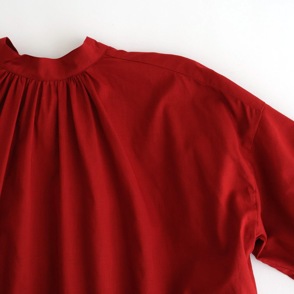 静寂の欠片 Back open garher dress #Agate red [TLF-126-op001-la]