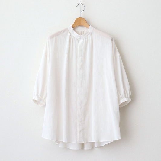 半透明の沈黙 Flare blouse #Off White [TLF-225-sh009-cdv]