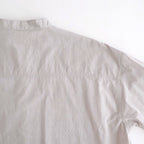 60s ORGANIC CAMBRIC WITH EMB BANDED COLLAR EMB SHIRT #9200 LT GREY [NMDS26221]