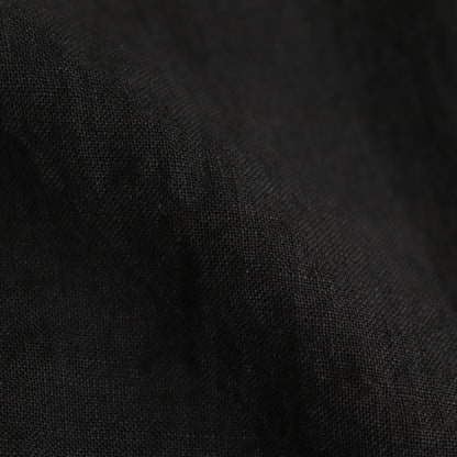 LINEN HEMP GATHER SKIRT #Black [no.7424]