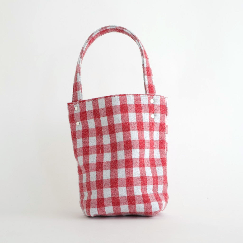 BAGUETTE TOTE MINI NEEDLE PUNCH #GINGHAM RED [TMB-2381H]