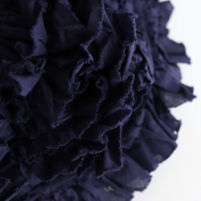 G.D FRILL POM POM FLOWER BAG #navy [no.6862]