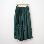 葉影のリズム： Frill gathered pants #forest green [11261-02213]