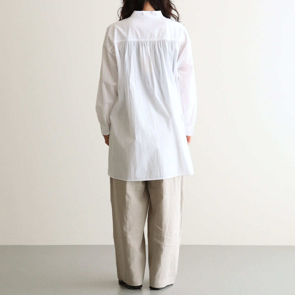 40s FRENCH LINEN DYED CANVAS 2TUCK WIDE EASY PANTS #8200 LINEN [GNMDS2502FL]