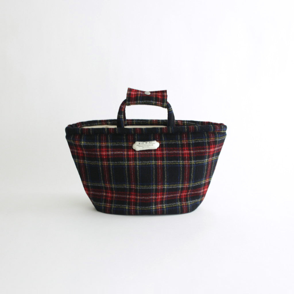 WOOL TARTAN CHECK MARCHE BAG #BLACK STEWART [no.6543]