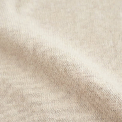 14GG 2PLY PLAIN STITCH COTTON/WOOL/CASHMERE V-NECK CARDIGAN #8100 NATURAL [GNSL25531]