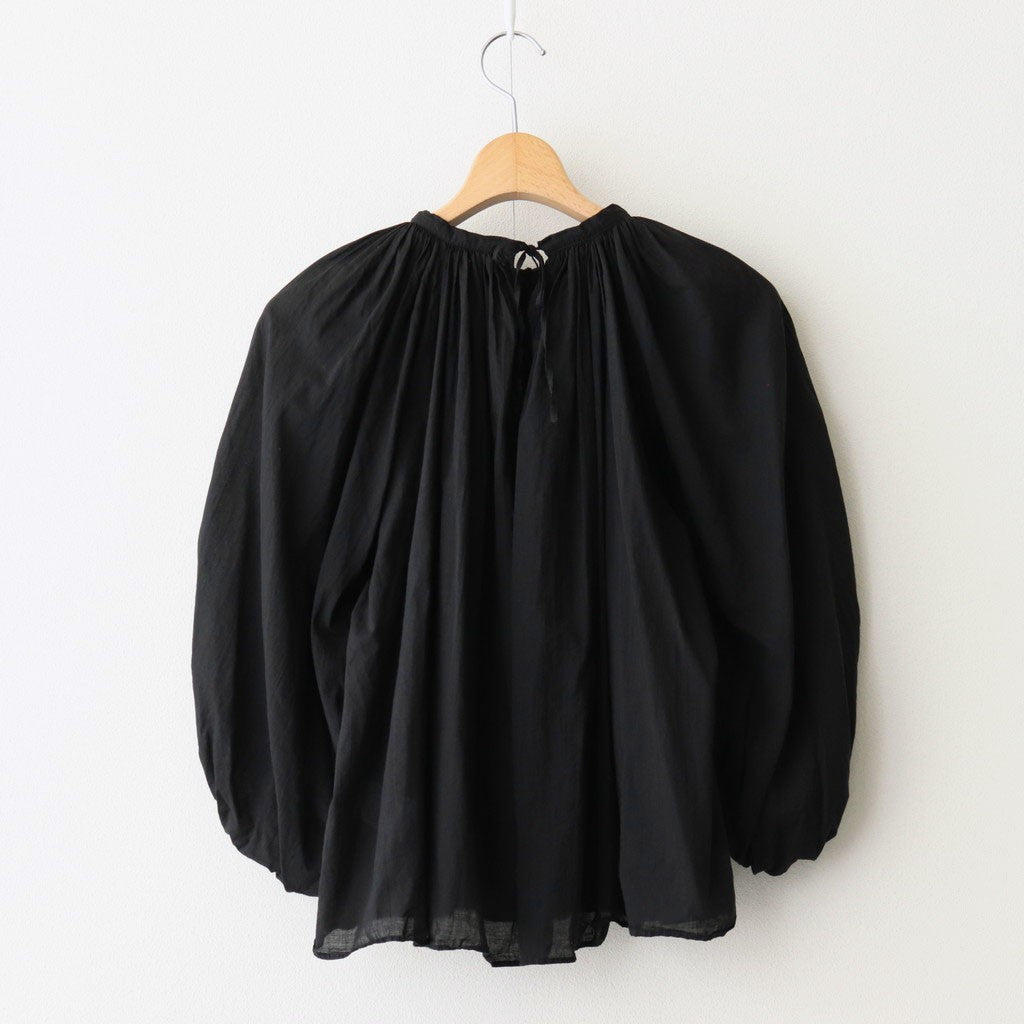 GARMENT DYE LAWN GATHER SMOCK #Black [no.7520]