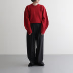 fine lambs wool crew-neck P/O #red [WVFL-UW117]