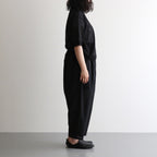 輝かしい影 Elastic waist wrap pants #Black [TLF-225-pa004-em]