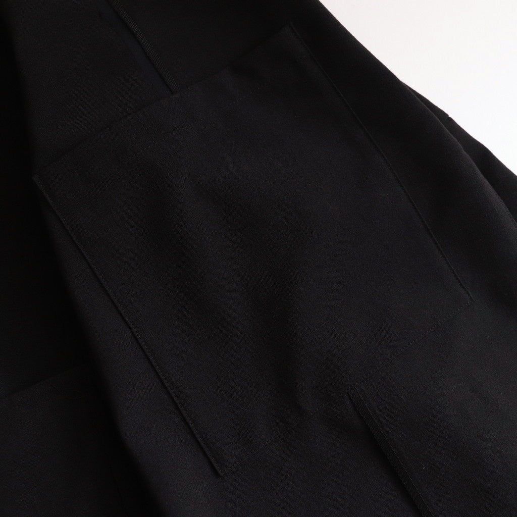 Wool linen like easy jacket #Black [1479-006]