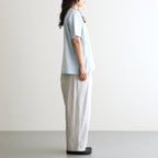 COTTON/LINEN DYED WEATHER 2TUCK TAPERED EASY PANTS #9200 LT.GREY [GNMDS2501CLW]