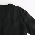 DENSELY LINEN TRIMING BOLERO #Black [no.7311]