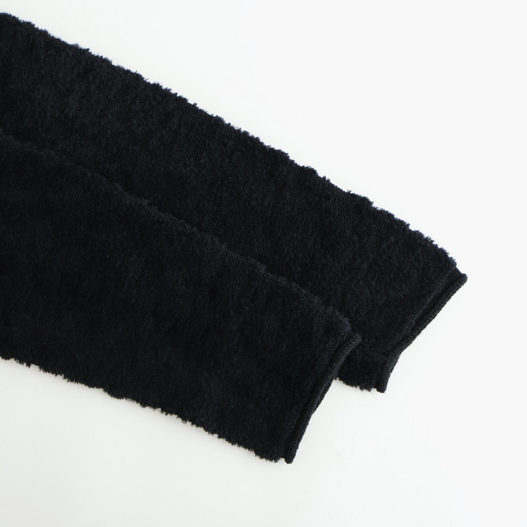 random wool & woolen cotton high-neck P/O #black [WVFL-UW121]