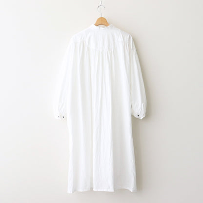 日日夜夜：Embroidery long tunic shirt #off white [13251-05307]