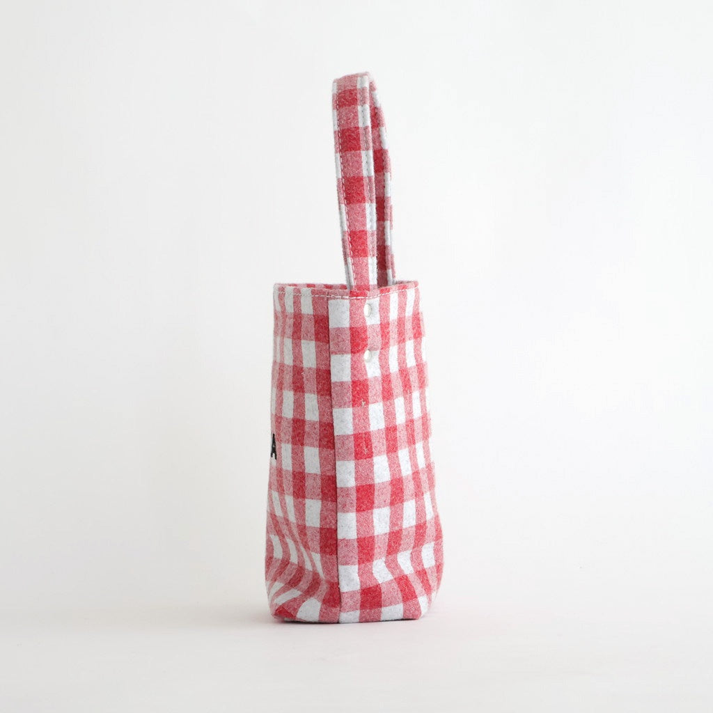BAGUETTE TOTE MINI NEEDLE PUNCH #GINGHAM RED [TMB-2381H]