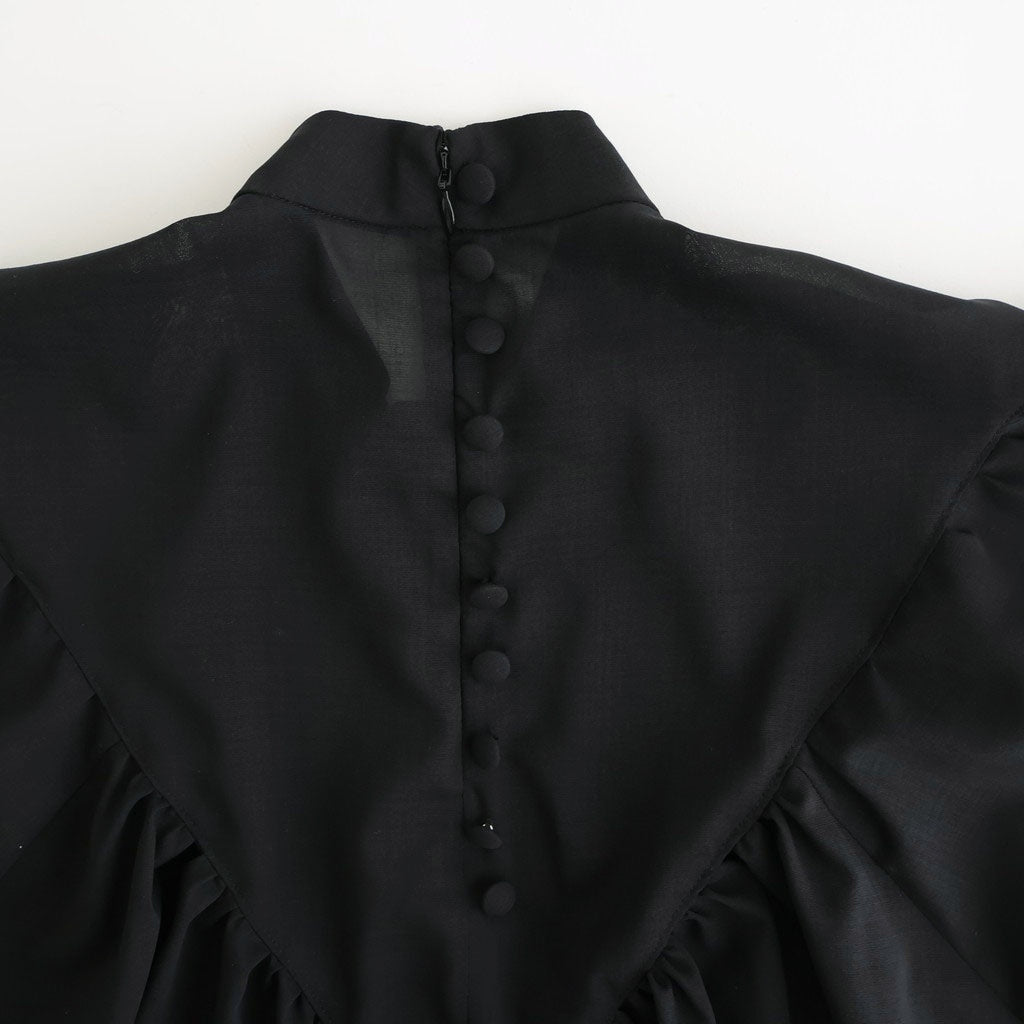 輝かしい影 Stand collar blouse #black [TLF-226-SH001-em]