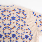 Panier de fleurs cardigan #blue [mdm02-12]