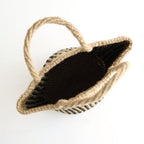STRIPE SISAL BAG #8199 NATURAL/BLACK [ANSL2501]