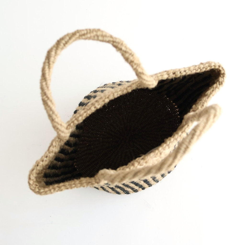 STRIPE SISAL BAG #8199 NATURAL/BLACK [ANSL2501]
