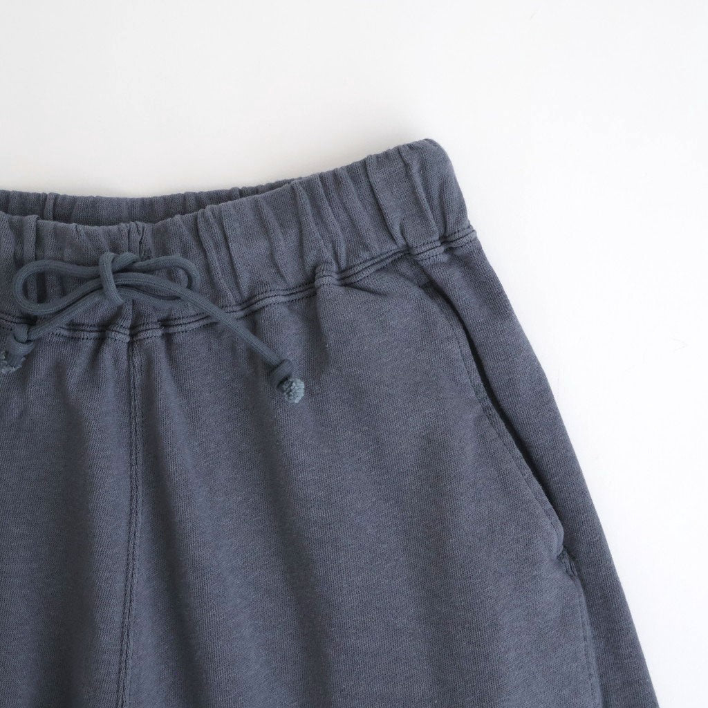 cotton open-end yarn terry wide sweat pants #steel blue [WXSP-UW120]