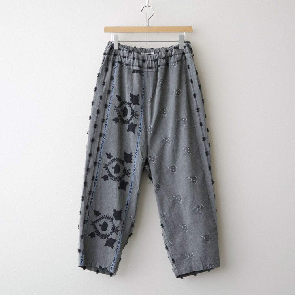 夕暮れの唄：サルエルパンツ #gray×dark charcoal [13261-10313]