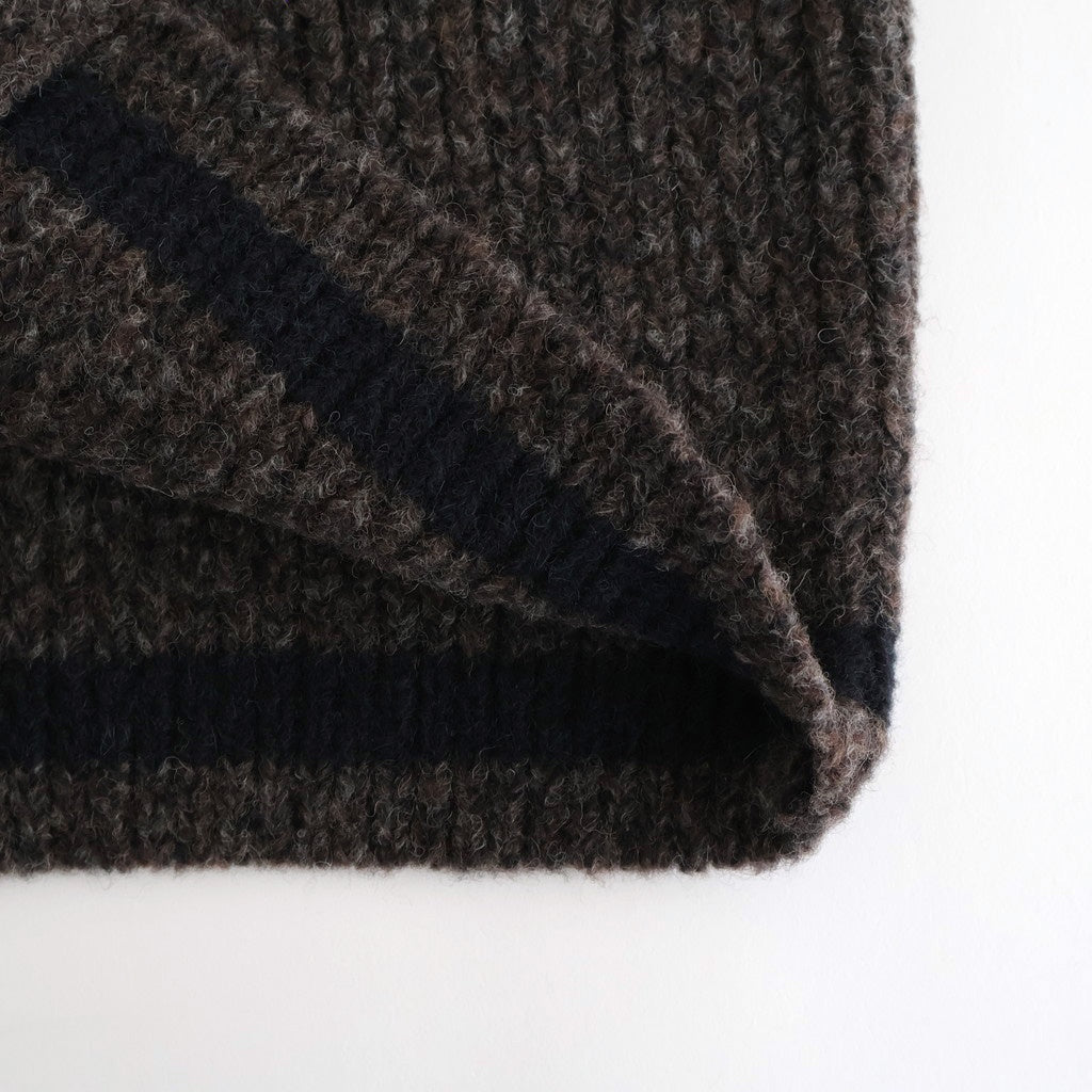 Blushed knit vest #Dark brown [252804]