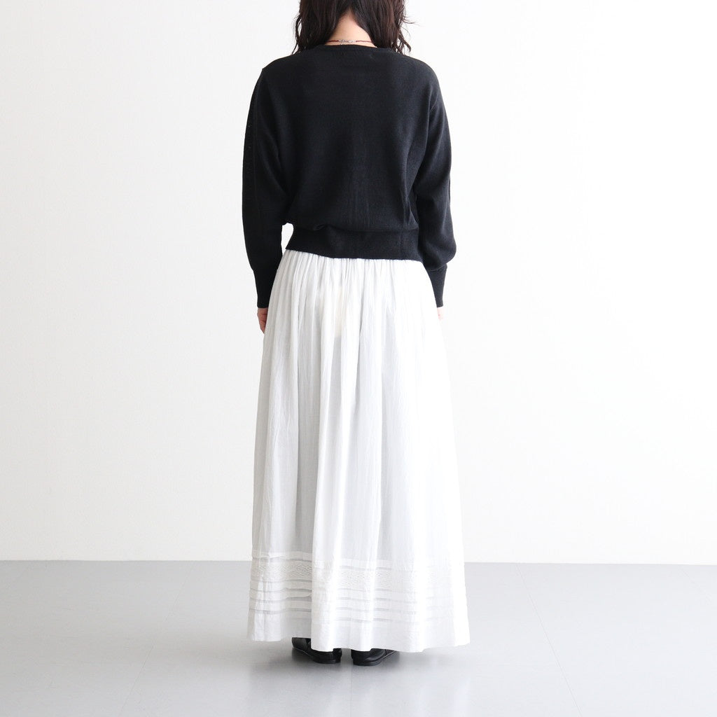 French Pure Linen クルーネックカーディガン #001 クロ [UT262KN001]