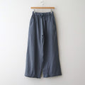 cotton open-end yarn terry wide sweat pants #steel blue [WXSP-UW120]