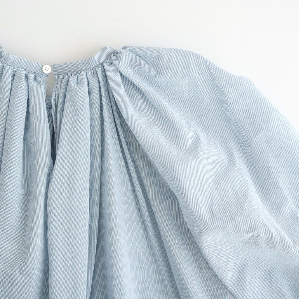 C/S P.S. GATHER SMOCK DRESS #Sax [no.8050]